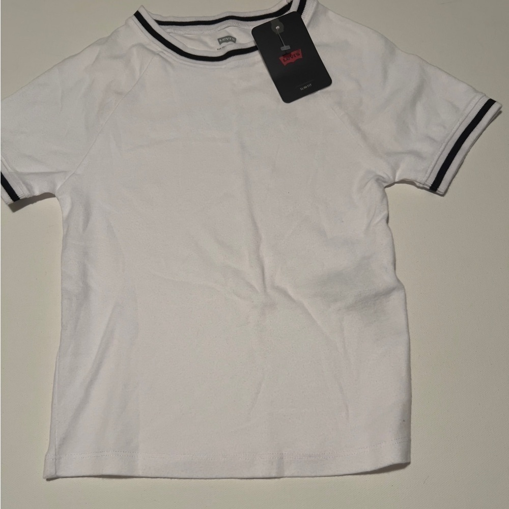 NWT Levi's Women ORACLE SHRUNKEN RINGER T-SHIRT Size Extra Small  (E2)